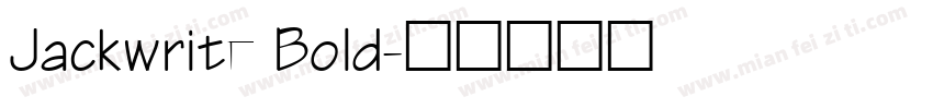 Jackwrite Bold字体转换